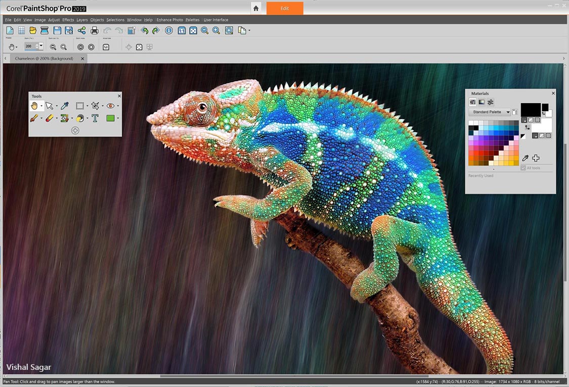 how to remove unwanted photo part in jasc paint shop pro 8